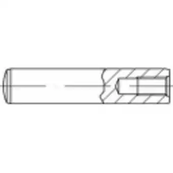 Conrad Toolcraft 144771 cilindrische pen (ø x l) 4 mm x 24 mm m3 staal 100 stuk(s) aanbieding