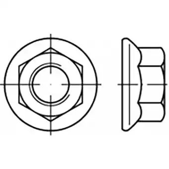 Conrad Toolcraft to-6866922 zeskantmoeren met flens m8 staal 1000 stuk(s) aanbieding