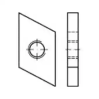 Conrad Toolcraft 161562 schroefplaten voor kopbouten m8 staal galvanisch verzinkt 100 stuk(s) aanbieding