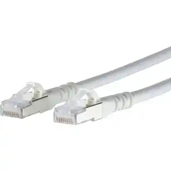 Conrad Metz connect 1308451588-e rj45 netwerkkabel, patchkabel cat 6a s/ftp 1.50 m wit snagless 1 stuk(s) aanbieding