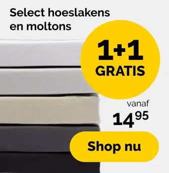 Beter Bed Select hoeslakens en moltons aanbieding