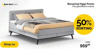 Beter Bed Boxspring Viggo Promo met gestoffeerd matras aanbieding