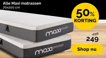 Beter Bed Alle Maxi matrassen 70x200 cm aanbieding