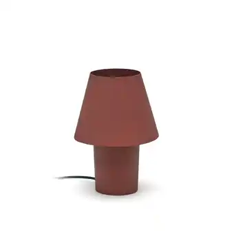 fonQ Kave home - canapost tafellamp in metaal met terracotta geschilderde aanbieding