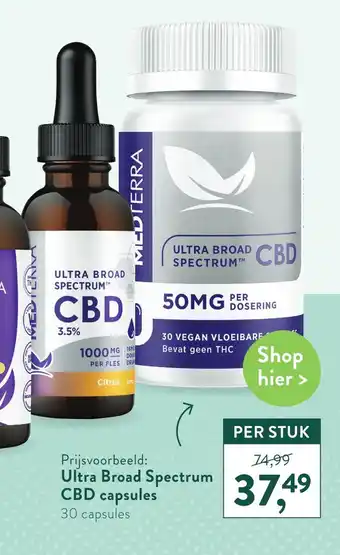 Holland & Barrett Ultra Broad Spectrum CBD capsules aanbieding