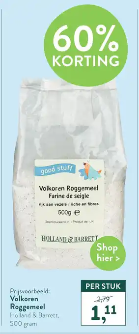 Holland & Barrett Volkoren Roggemeel aanbieding