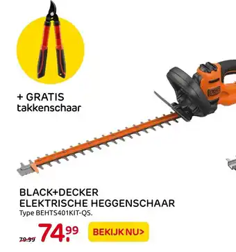 Praxis Black+decker elektrische heggenschaar aanbieding