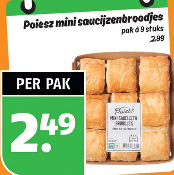 Poiesz Poiesz mini saucijzenbroodjes pak à 9 stuks aanbieding