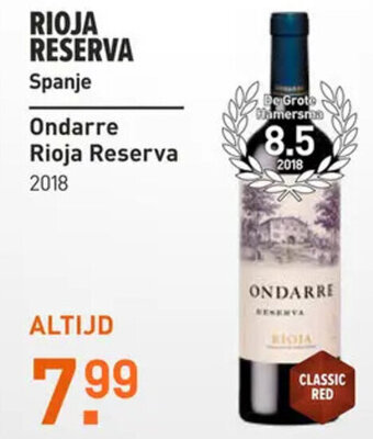 Gall & Gall Ondarre Rioja Reserva aanbieding