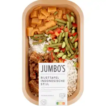 Jumbo Jumbo verse maaltijd rijsttafel indonesische stijl met gele biet rendang & tempeh 450g aanbieding