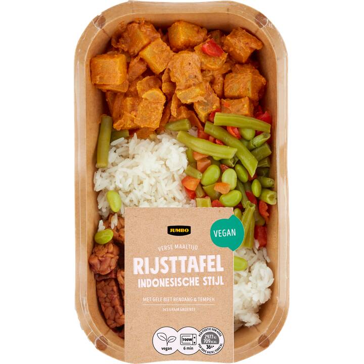 Jumbo verse maaltijd rijsttafel indonesische stijl met gele biet