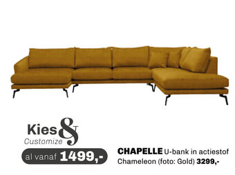 Trendhopper CHAPELLE U-bank in actiestof Chameleon (foto: Gold) aanbieding