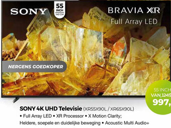 EP Beerepoot SONY 4K UHD Televisie (XR55X90L/XR65X90L) aanbieding