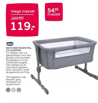 Prenatal Next2me essential co-sleeper aanbieding