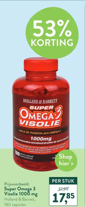 Holland & Barrett Super Omega 3 Visolie 1000 mg aanbieding