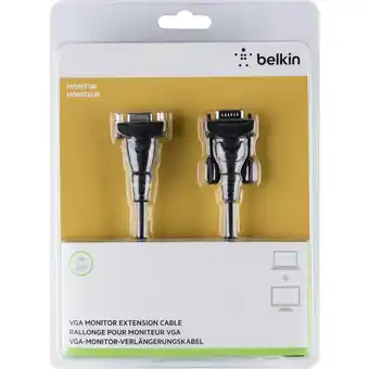 Conrad Belkin vga verlengkabel vga-stekker 15-polig, vga-bus 15-polig 3.00 m zwart f2n025bt3m vergulde steekcontacten, schroefbaar v aanbieding