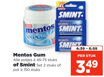 PLUS Mentos gum aanbieding