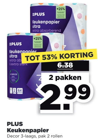 PLUS Plus keukenpapier aanbieding