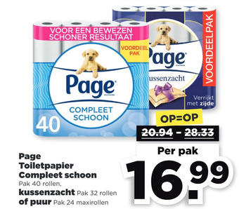 PLUS Page toiletpapier compleet schoon aanbieding
