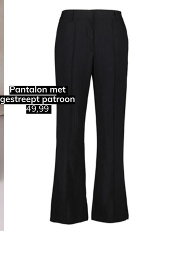 MS Mode Pantalon met gestreept patroon aanbieding