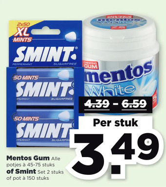 PLUS Mentos gum aanbieding