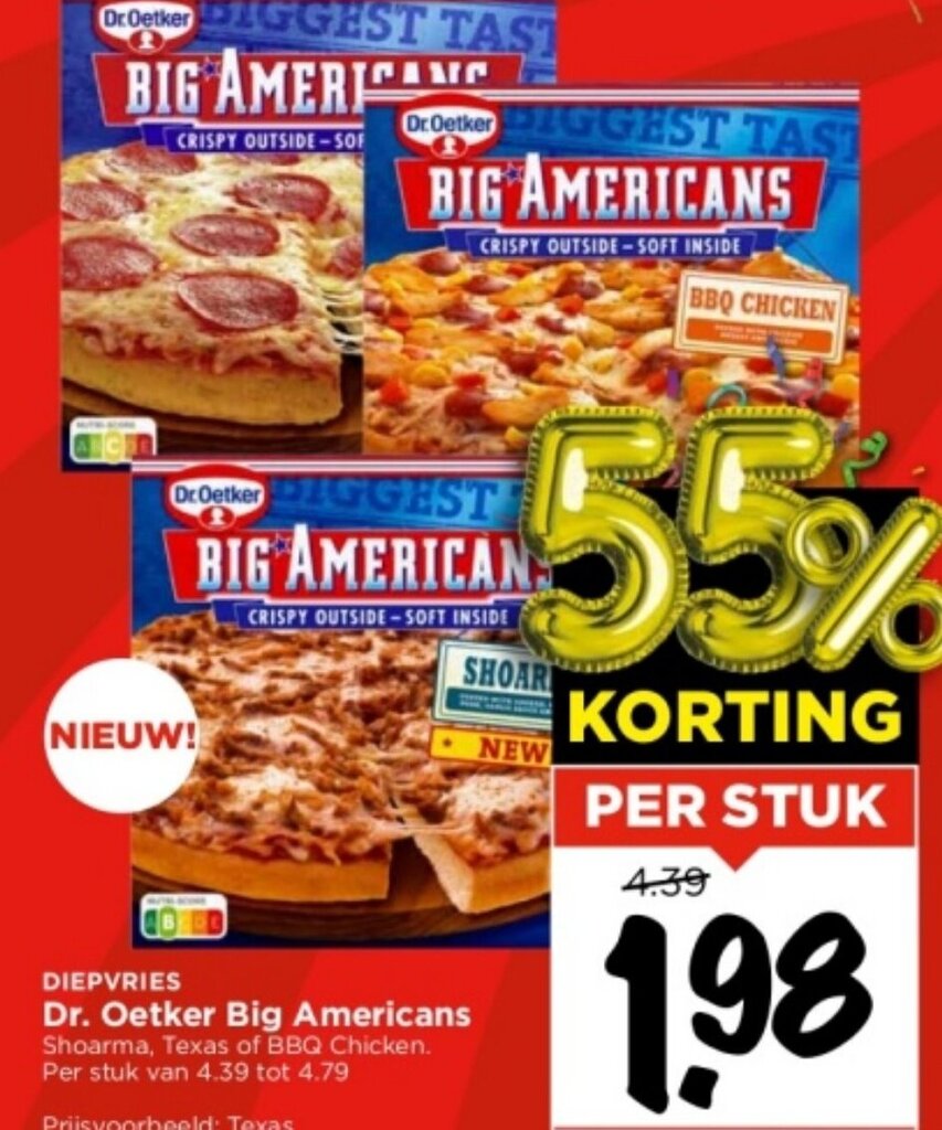 Dr Oetker Big American Pizza Bbq Chicken Dr. Oetker Big Americans pizza's Shoarma, Texas of BBQ Chicken. Per