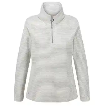 Decathlon Solenne wandelfleece met halve rits voor dames - wit aanbieding