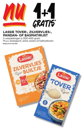 Jumbo LASSIE TOVER-, ZILVERVLIES-, PANDAN- OF BASMATIRIJST 300-400 g aanbieding