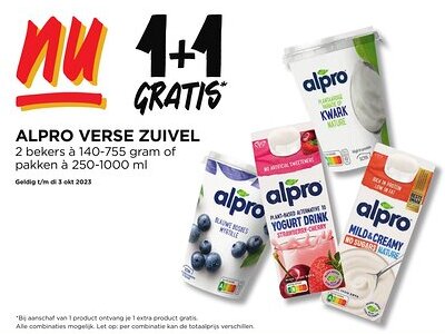 Jumbo ALPRO VERSE ZUIVEL 140-755 g aanbieding