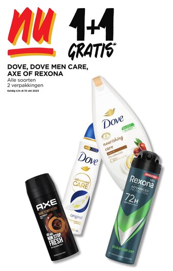 Jumbo DOVE, DOVE MEN CARE, AXE OF REXONA aanbieding