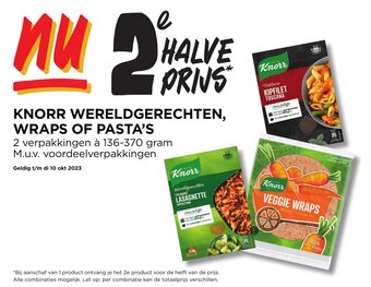 Jumbo KNORR WERELDGERECHTEN, WRAPS OF PASTA'S 136-370 g aanbieding