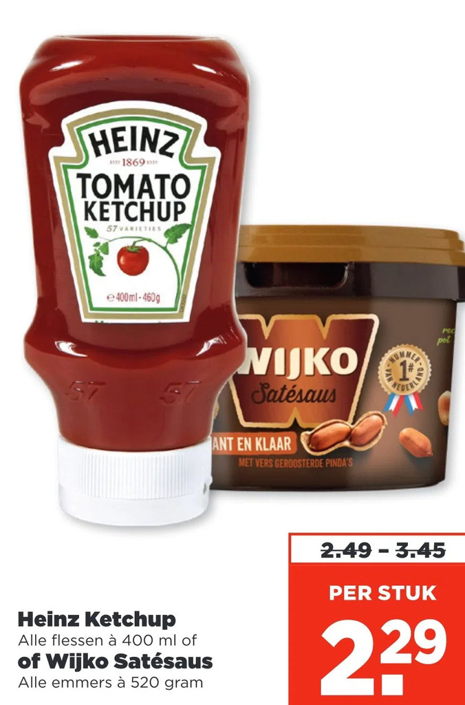 Heinz ketchup aanbieding bij PLUS