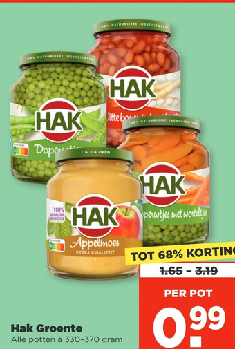 PLUS Hak groente aanbieding