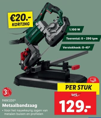 Lidl PARKSIDE Metaalbandzaag aanbieding