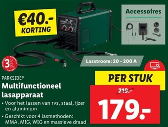 Lidl PARKSIDE Multifunctioneel lasapparaat aanbieding