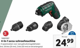 Lidl PARKSIDE 4-in-1 accu-schroefmachine aanbieding