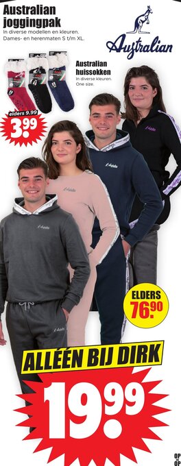Dirk Australian joggingpak aanbieding