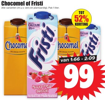 Dirk Chocomel of Fristi  1 liter aanbieding