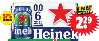 Dirk Heineken 0.0%  6-PACK aanbieding