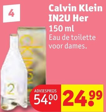 Kruidvat Calvin Klein IN2U Her 150ml aanbieding