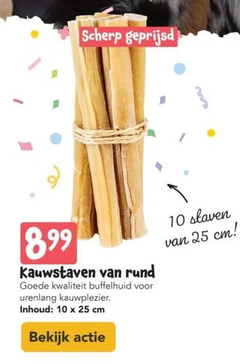 Discus Kauwstaven van rund aanbieding