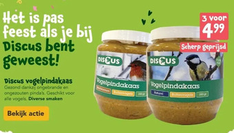 Discus Discus vogelpindakaas aanbieding