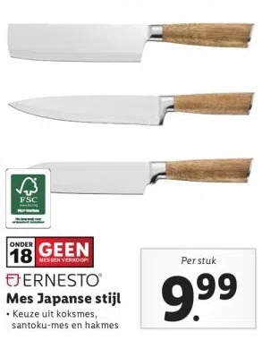 Lidl Mes japanse stijl aanbieding