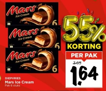 Vomar Voordeelmarkt Mars Ice Cream Pak 6 stuks aanbieding