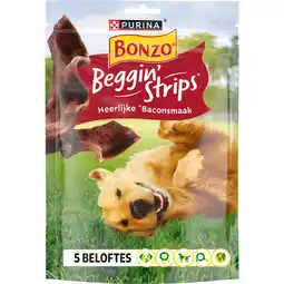 Albert Heijn Bonzo beggin' strips baconsmaak hondensnack aanbieding