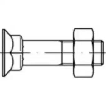 Conrad Toolcraft 111787 verzonken schroeven met vierkante hals m12 25 mm buitenzeskant din 608 staal 100 stuk(s) aanbieding