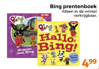 Trekpleister Bing prentenboek aanbieding