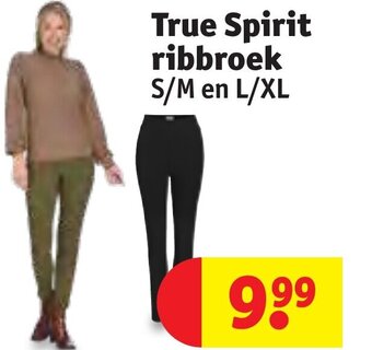 Kruidvat True Spirit ribbroek S/M en L/XL aanbieding