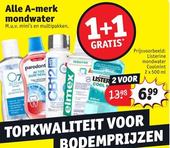 Kruidvat Alle A-merk mondwater aanbieding