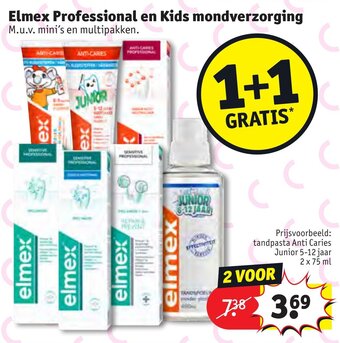Kruidvat Elmex Professional en Kids mondverzorging aanbieding